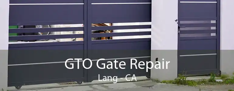 GTO Gate Repair Lang - CA