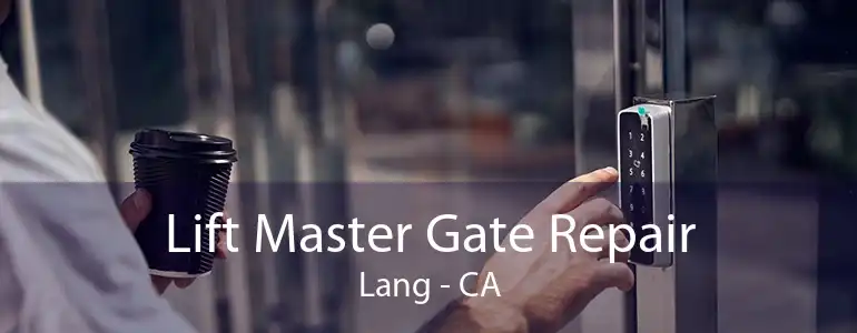 Lift Master Gate Repair Lang - CA